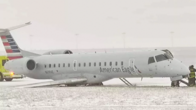 Photo of Avião despista-se na aterragem em Chicago devido à neve (com vídeo)